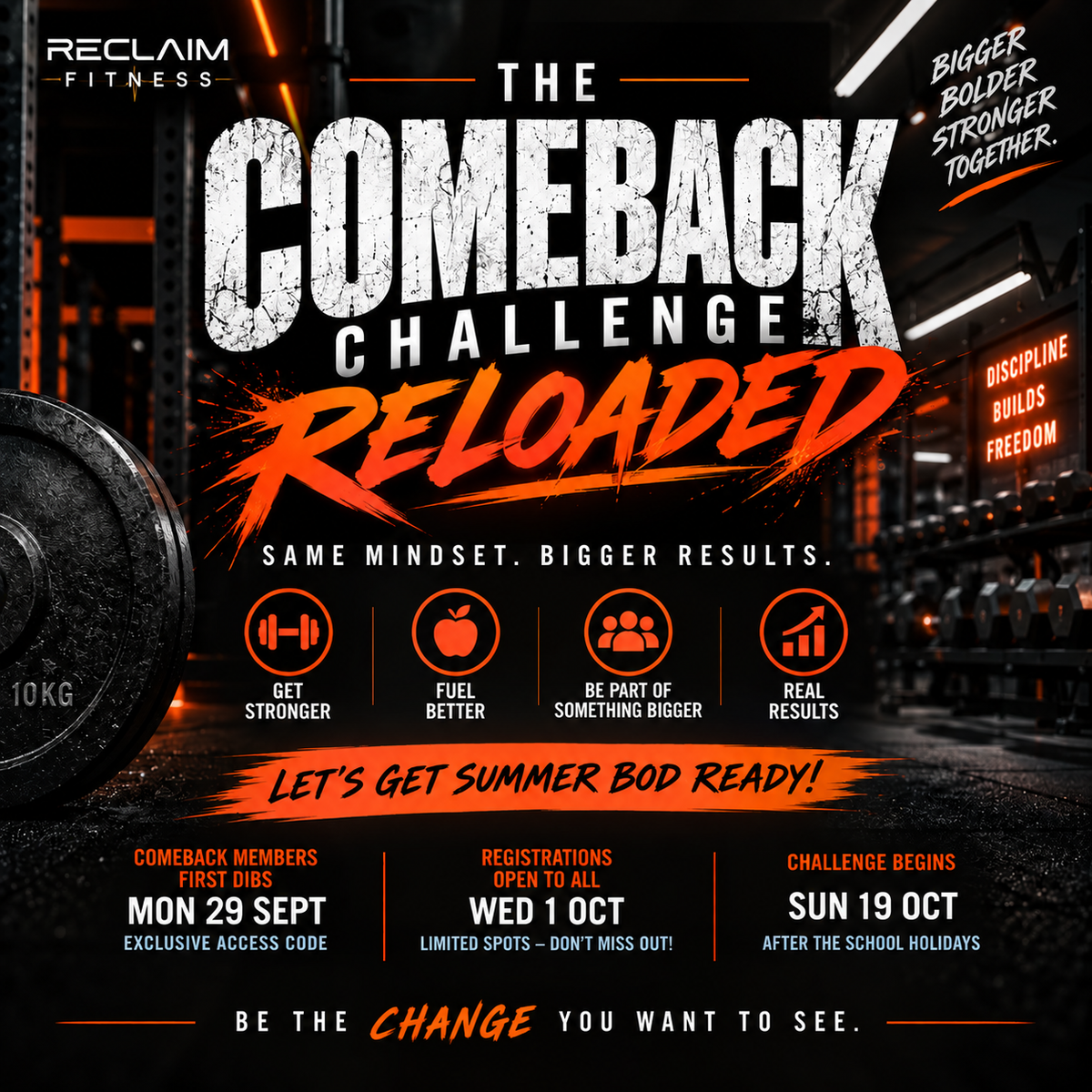 THE COMEBACK CHALLENGE...RELOADED!